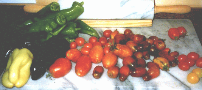 color image of fresh garden produce